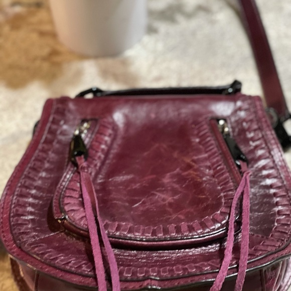 Rebecca Minkoff Maroon Saddle Crossbody Purse - Picture 5 of 9